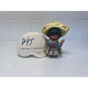 Goebel De Grazia Figurine Collection Display Plaque Flower Boy